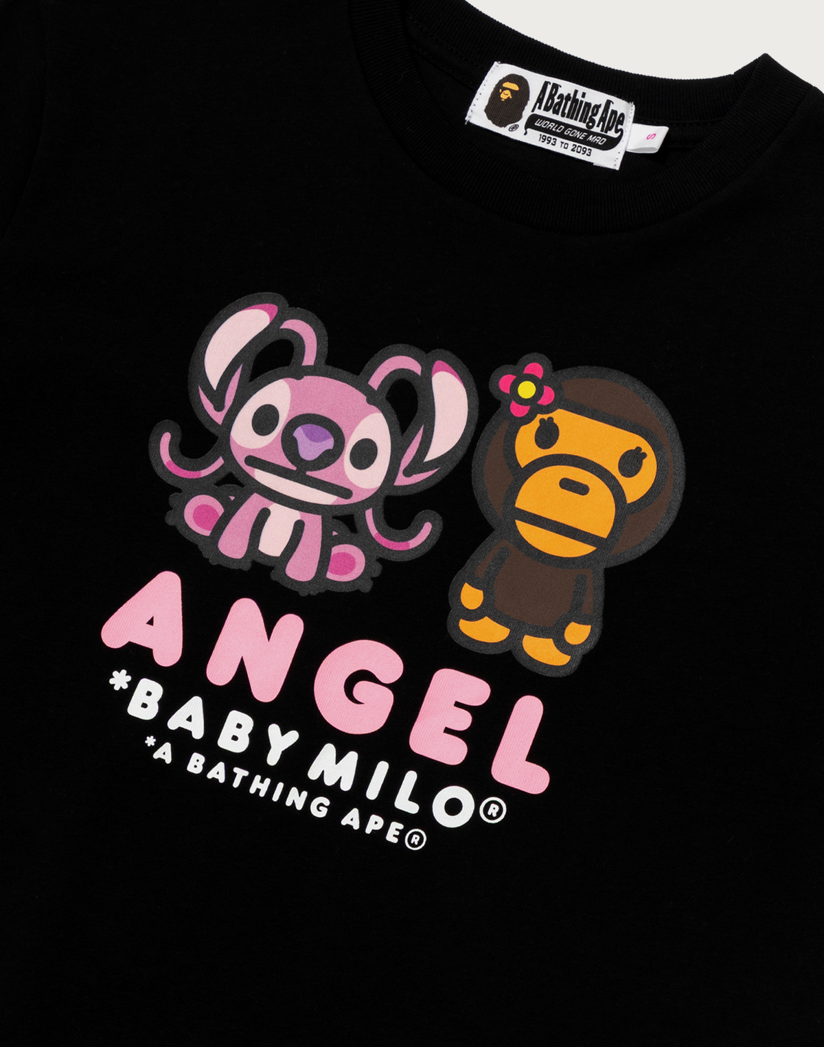 BAPE X DISNEY ANGEL AND BABY MILO MINI TEE LADIES