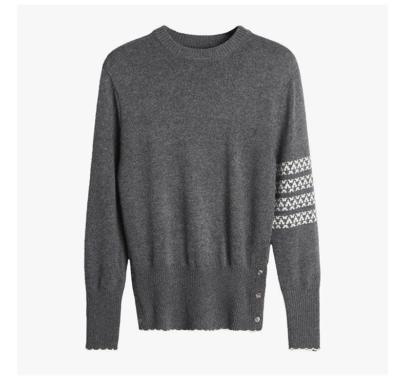 2026SS Men's Four-Stripe Crew Neck Knit Sweater | Thom Browne