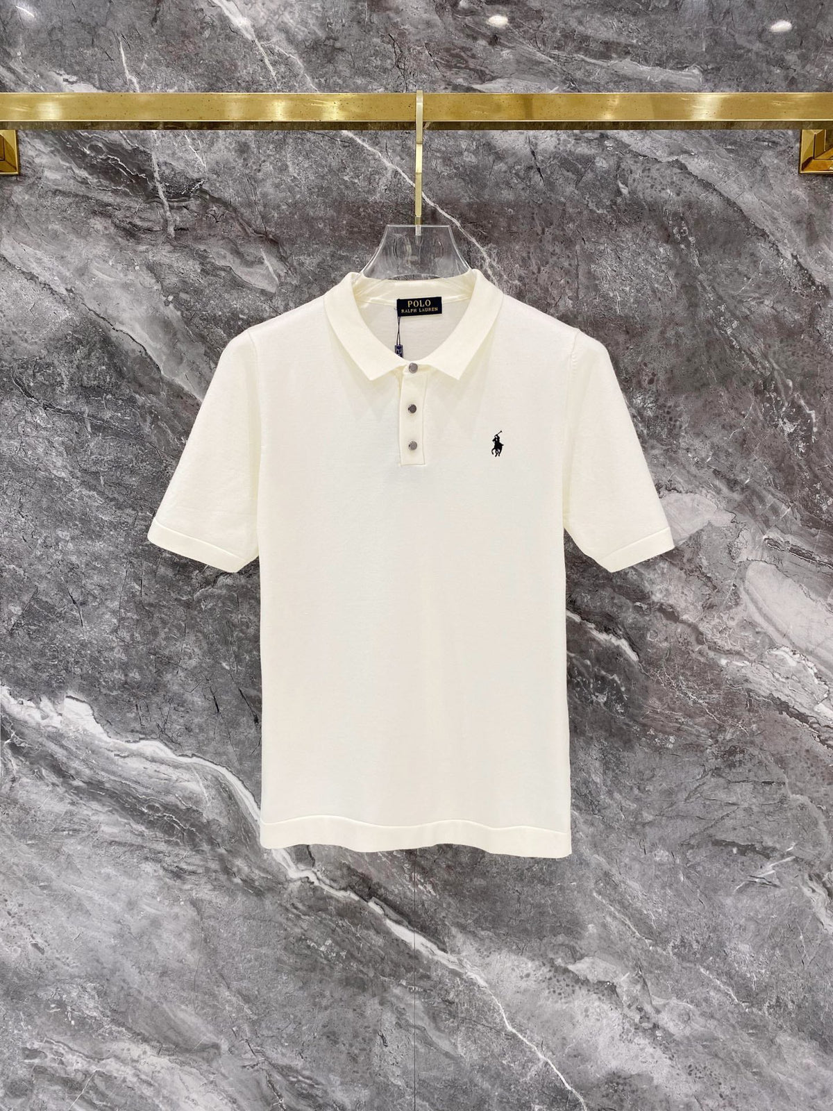 Ralph Lauren Men's Roll‑Cuff Short‑Sleeve Piqué Polo Shirt With Small Black Pony Logo