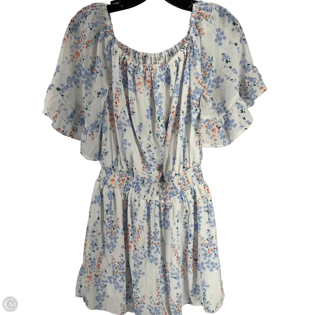 Romper By Clothes Mentor In Floral Print, Size: M