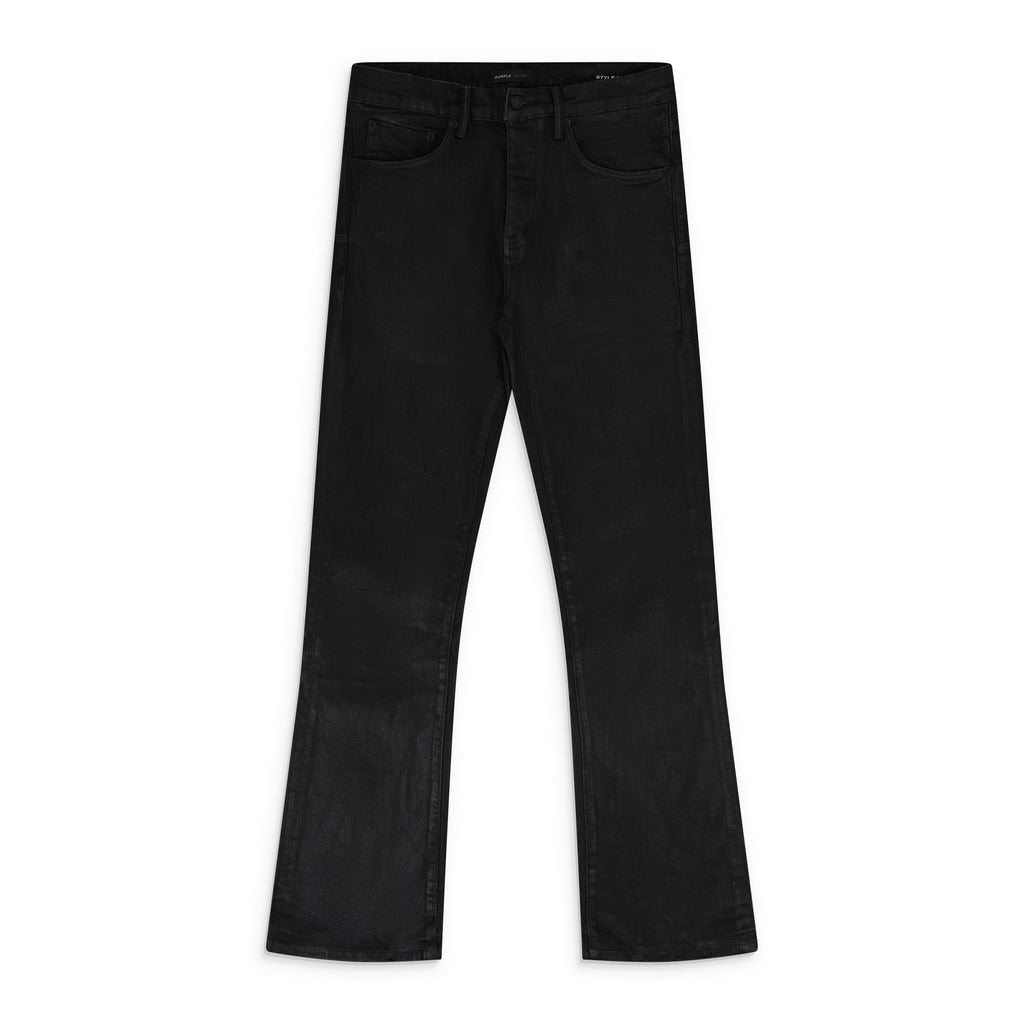 Black Coated Flare Jeans