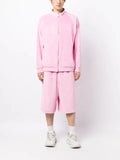 TEAM WANG design brushed-effect zip-up jacket