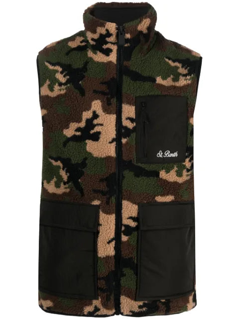MC2 Saint Barth camouflage-print zipped gilet