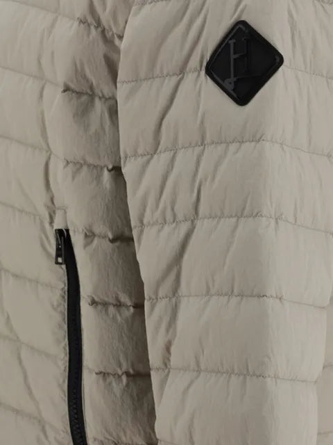 Herno lined jacket with logo appliqué