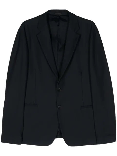 Giorgio Armani single-breasted piqué blazer