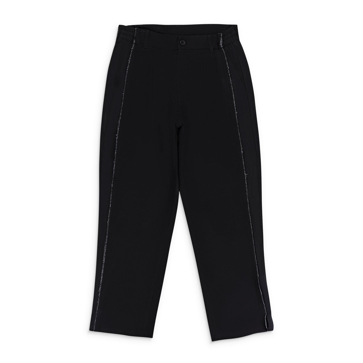 SLICED TAILORED BLACK TROUSER