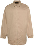 FEAR OF GOD ESSENTIALS logo-patch zip-up shirt jacket