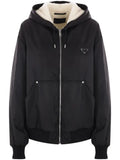 Prada Re-Nylon triangle-logo hooded jacket