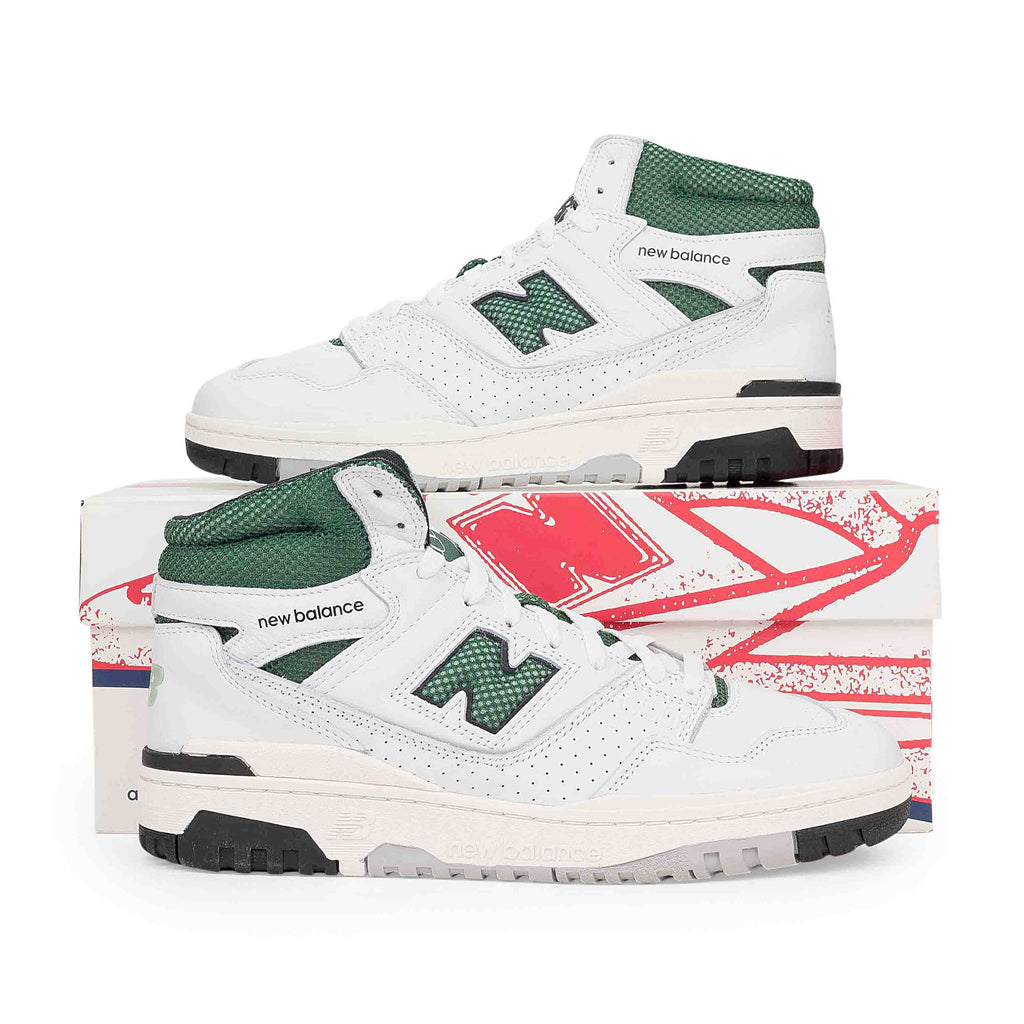 WHITE/GREEN NEW BALANCE 650R SNEAKERS