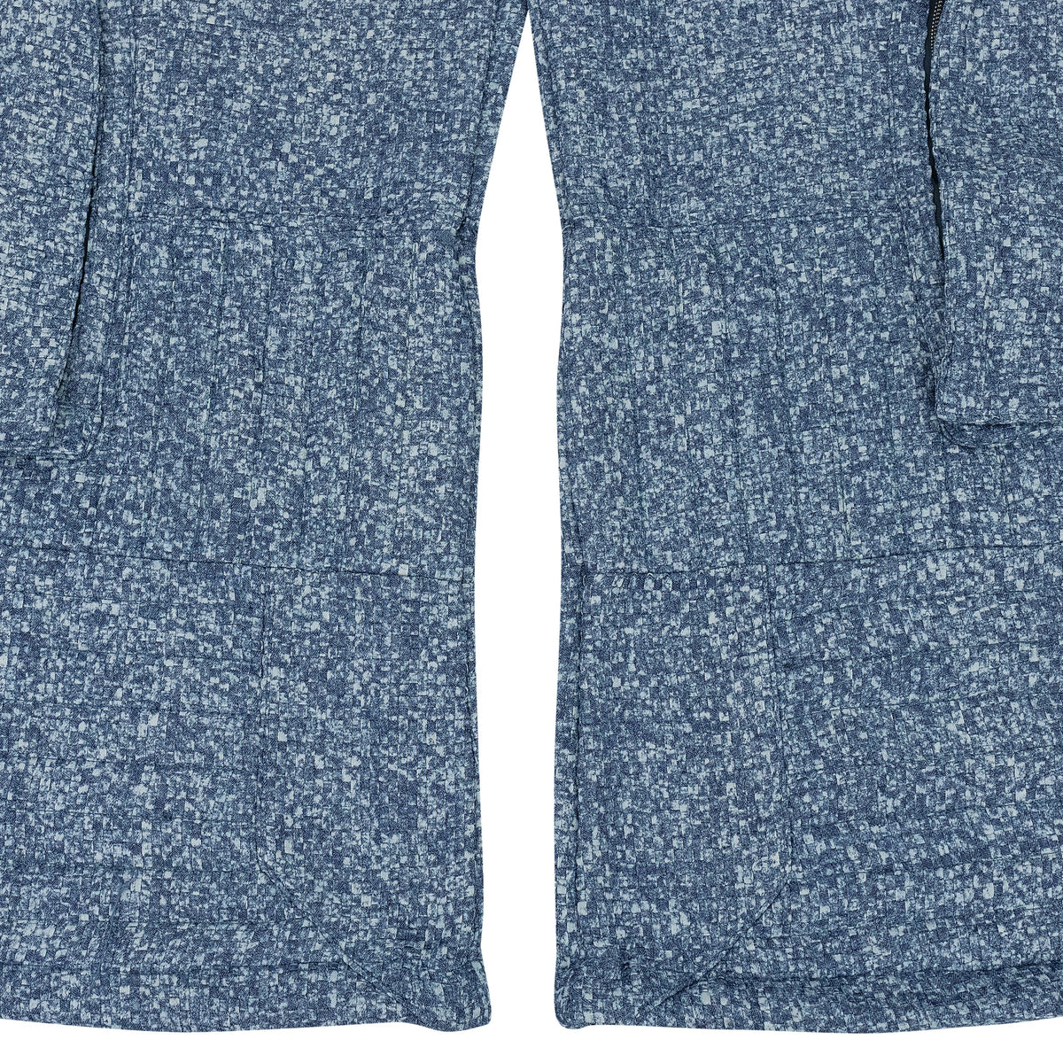 INDIGO RAISED WINDOW WOVEN PANTS