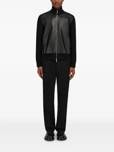 Ferragamo bomber jacket in leather and wool
