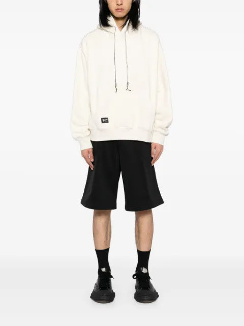 FIVE CM leather trim hoodie