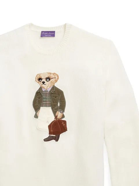 Ralph Lauren Purple Label Polo Bear-embroidery jumper