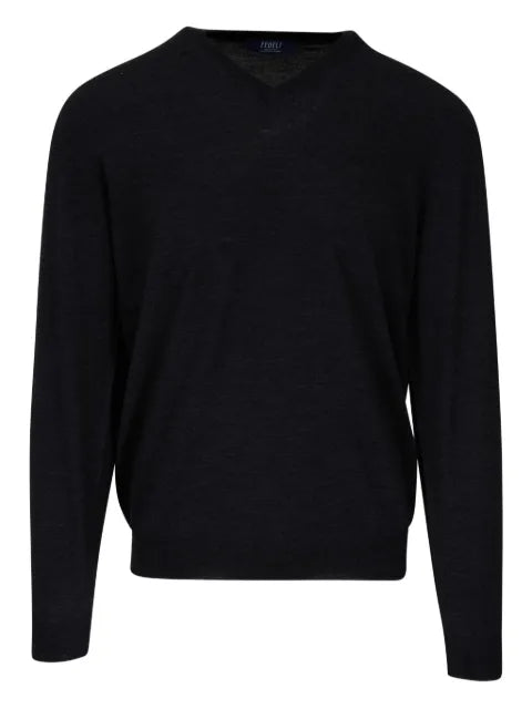 Fedeli V-neck wool sweater
