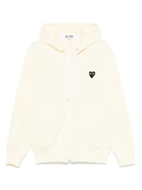 Comme Des Garçons Play large heart-print zip-up hoodie