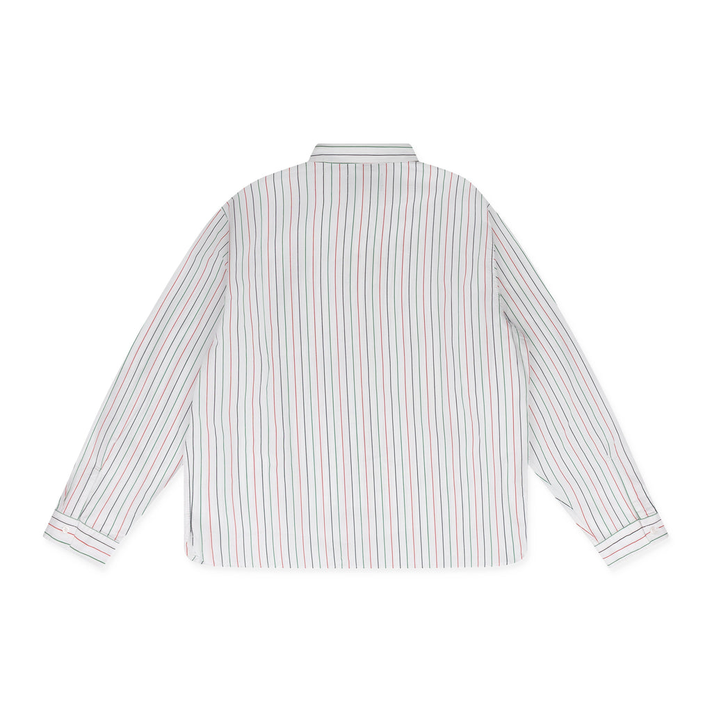 White Pinstripe RBG Button-Up Shirt