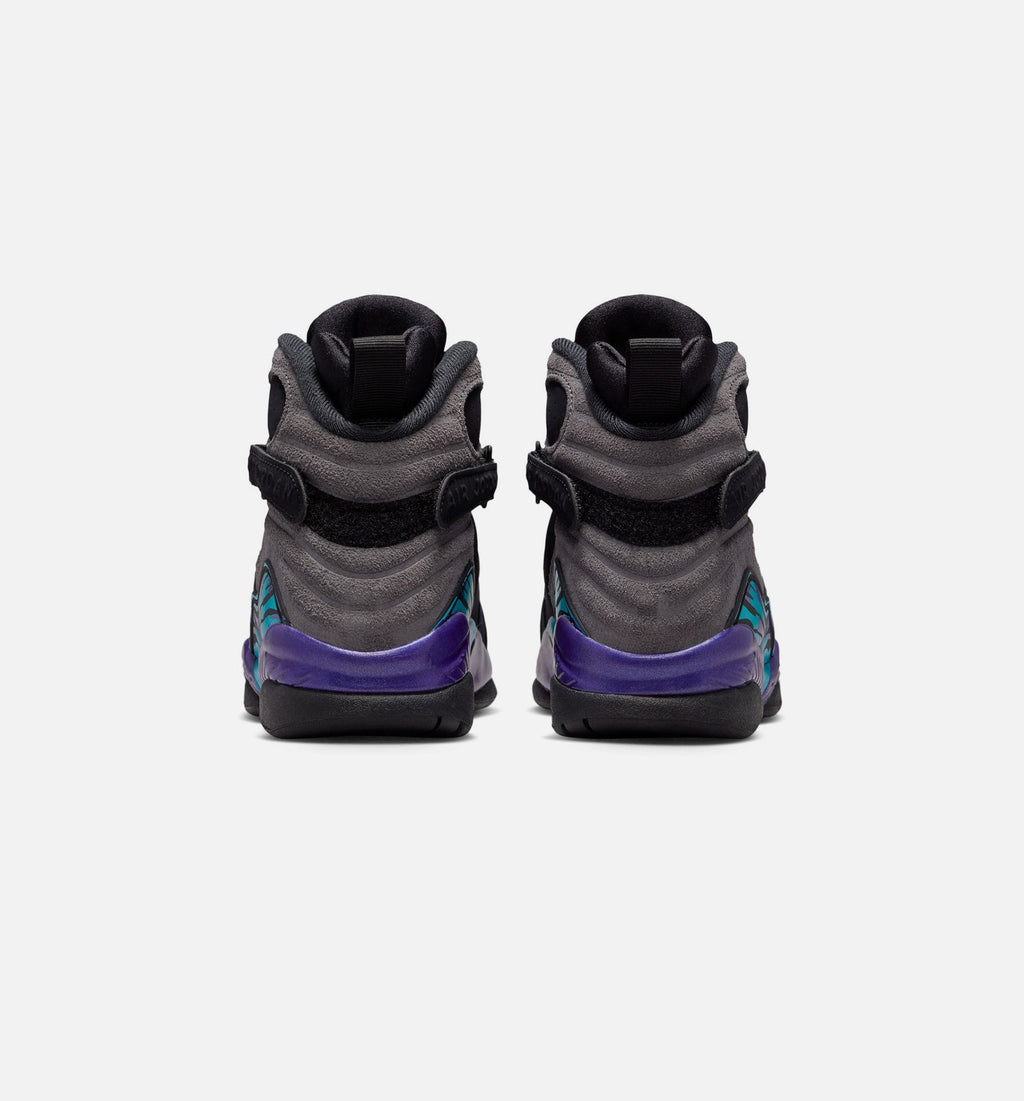 Air Jordan 8 Retro "Aqua" Big Kids' Shoe – Black/Bright Concord/Multi-Color