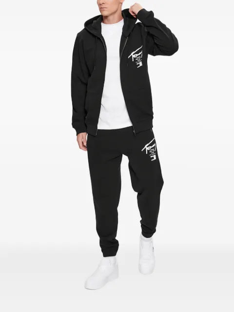 Tommy Hilfiger graffiti-print zip-up hoodie