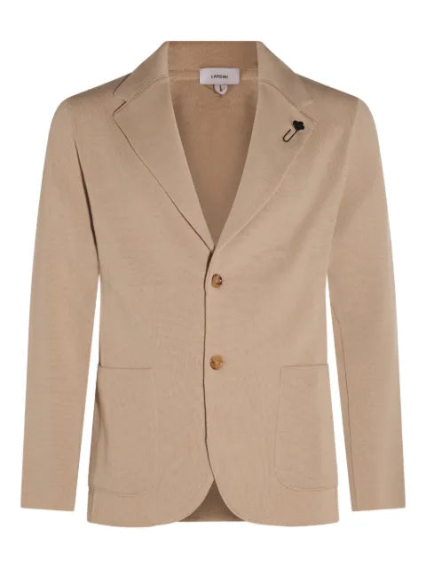 Lardini buttoned flower-embellished blazer