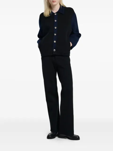 Barrie colour-block button cardigan