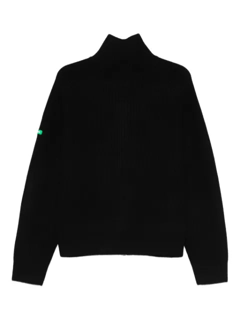 FLÂNEUR zip-up ribbed cardigan