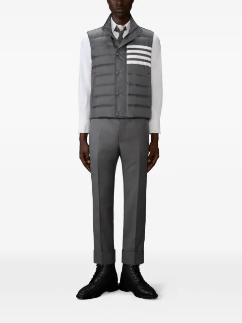 Thom Browne shiny ripstop lightweight down filled 4-Bar vest