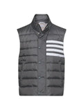 Thom Browne shiny ripstop lightweight down filled 4-Bar vest