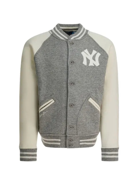 Polo Ralph Lauren x New York Yankees appliqués buttoned bomber jacket