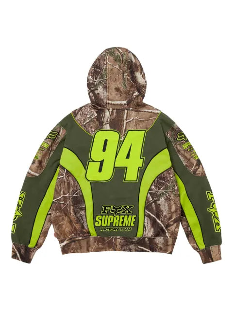 Supreme x Fox Racing® zip-fastening hoodie