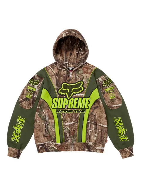 Supreme x Fox Racing® zip-fastening hoodie