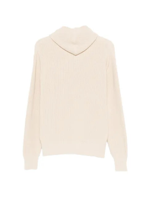 Lardini hooded zip-up cardigan