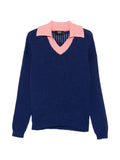 FENDI logo-patch open-knit sweater