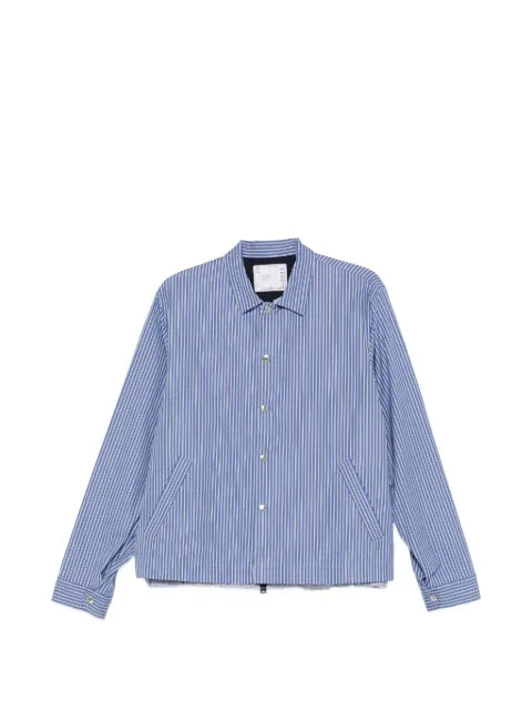 sacai striped overshirt