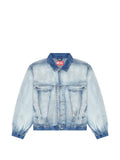 Diesel trucker jacket in medium-light skeleton denim