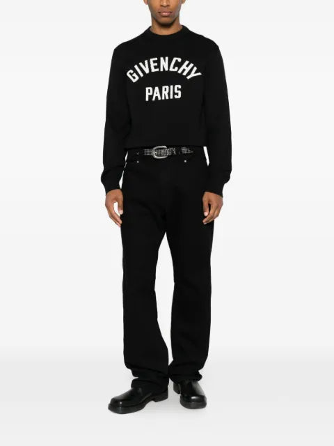 Givenchy couture seam sweater in knit with paris detail