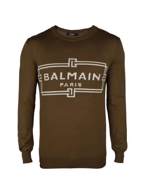 Balmain logo long-sleeved sweater