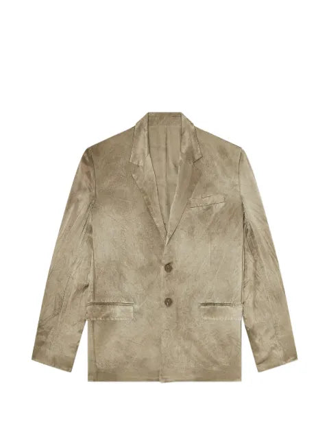 Diesel blazer in wrinkled satin