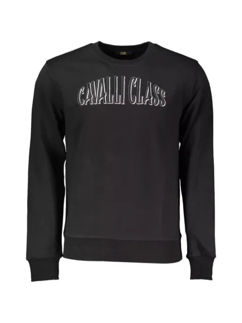 Cavalli Class logo-embroidered crew-neck sweatshirt