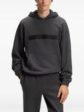 HUGO relaxed-fit cotton terry hoodie with wide-set logo
