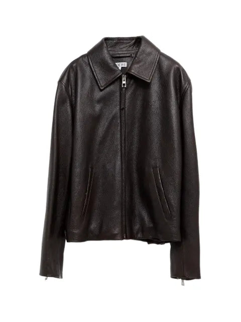 LOEWE leather jacket with zip fastening
