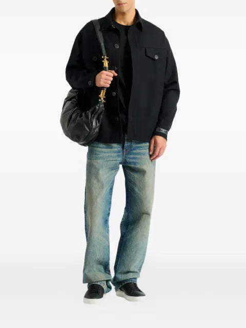 Balmain wool twill overshirt