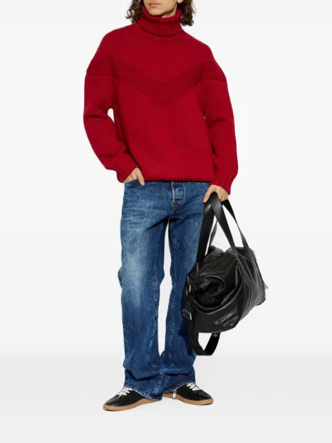 DSQUARED2 roll-neck chevron-knit sweater