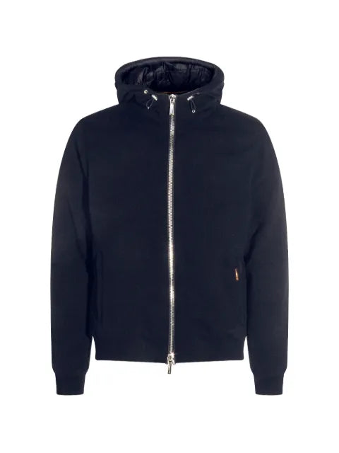 Moorer hooded wool-blend jacket