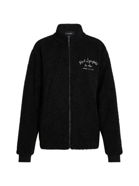 Karl Lagerfeld embroidered fleece jacket