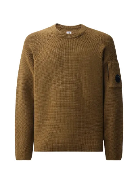 C.P. Company Lens-detail waffle-knit sweater