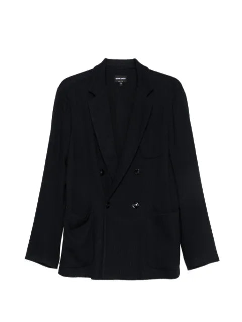 Giorgio Armani blazer regular fit in seersucker jersey
