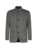 Lardini herringbone-pattern wool-blend jacket