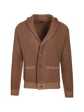 Fedeli shawl-collar ribbed-knit cardigan