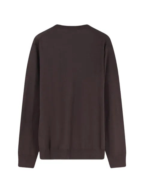Bramani Cashmere ribbed-trim crew-neck sweater