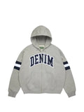Denim Tears logo-appliqué zip-up hoodie
